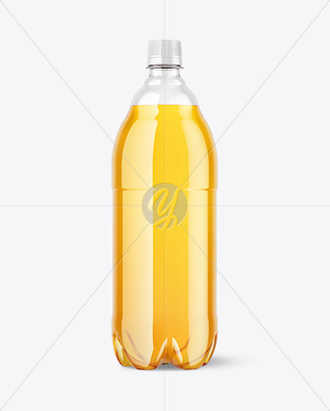 Clear Plastic Apple Juice Bottle Mockup