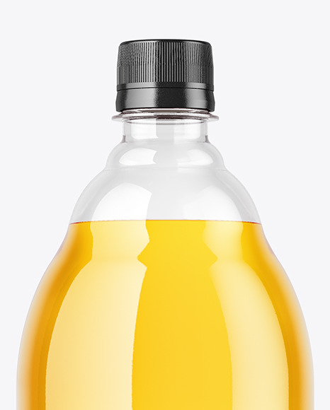 Clear Plastic Apple Juice Bottle Mockup