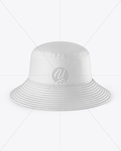 Leather Bucket Hat w/ Wide Brim Mockup