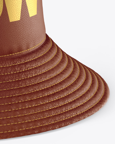 Leather Bucket Hat w/ Wide Brim Mockup