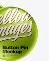 Two Metallic Button Pins Mockup