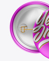 Two Metallic Button Pins Mockup