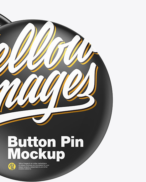 Two Matte Button Pins Mockup