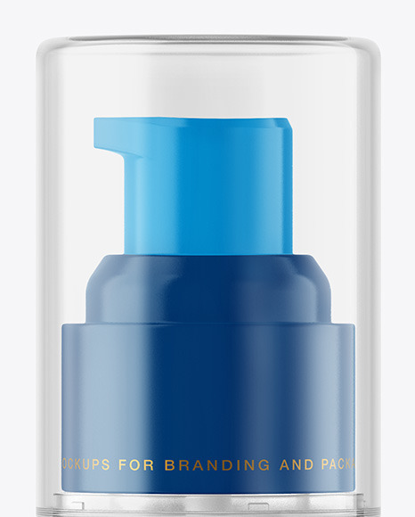 Clear Airless Pump Bottle Mockup Clear Airless Pump Bottle Mockup