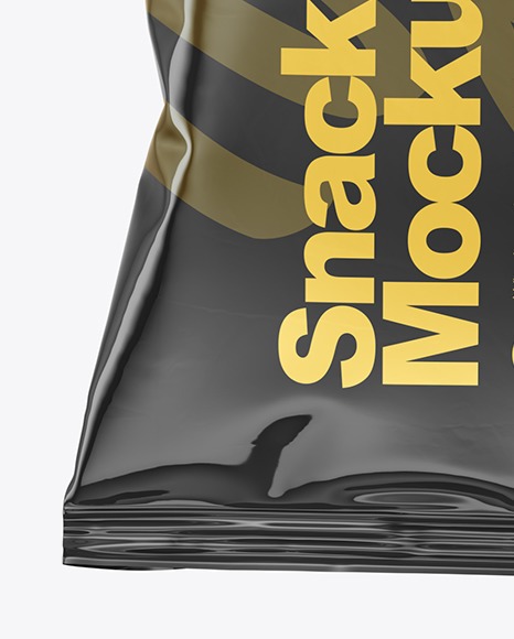 Glossy Snack Pack Mockup - Front View