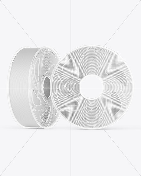 Two Transparent Filament Spool Mockup