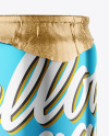 440ml Glossy Metallic Drink Can w/Foil Lid Mockup