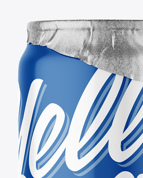 440ml Glossy Drink Can w/ Foil Lid Mockup