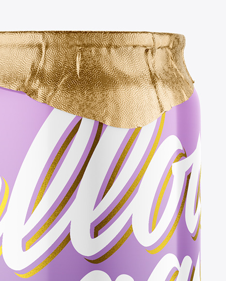 440ml Glossy Drink Can w/ Foil Lid Mockup