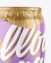 440ml Glossy Drink Can w/ Foil Lid Mockup