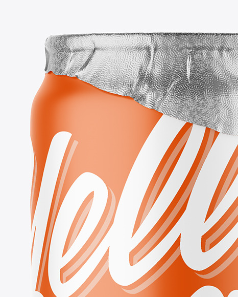 440ml Matte Drink Can w/ Foil Lid Mockup