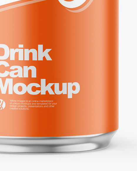 440ml Matte Drink Can w/ Foil Lid Mockup