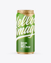 440ml Matte Drink Can w/ Foil Lid Mockup