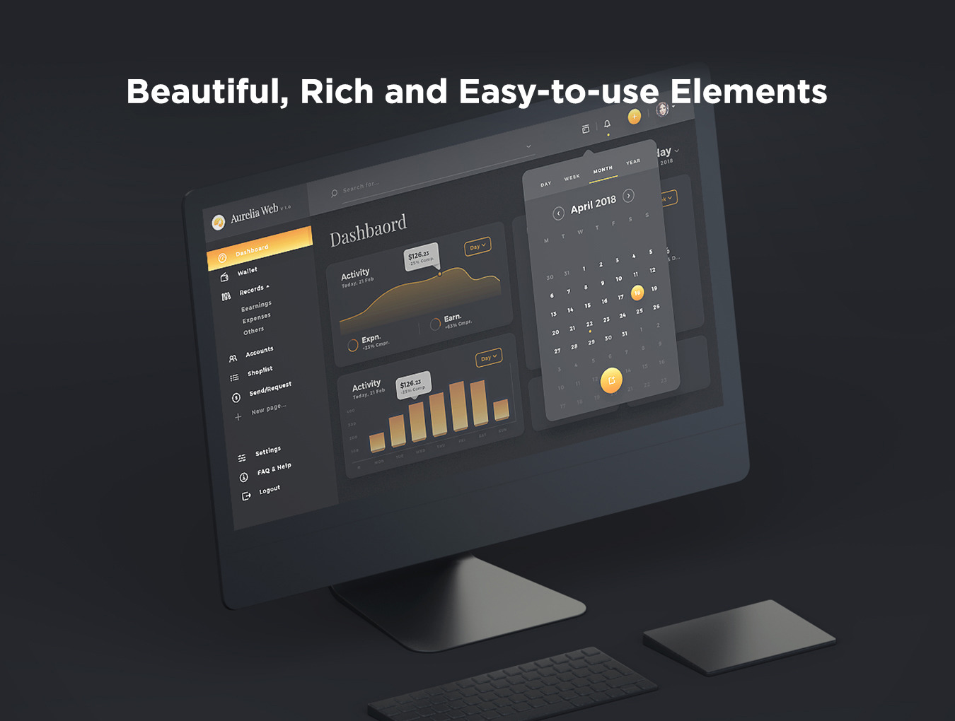 Aurelia Web - Wallet & Finance Web UI Kit Aurelia Web - Wallet & Finance Web UI Kit