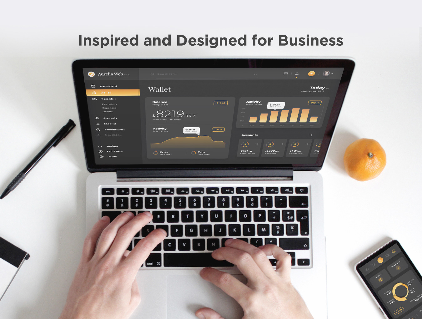 Aurelia Web - Wallet & Finance Web UI Kit Aurelia Web - Wallet & Finance Web UI Kit