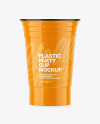 Glossy Plastic Party Cup Mockup