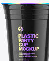 Glossy Plastic Party Cup Mockup