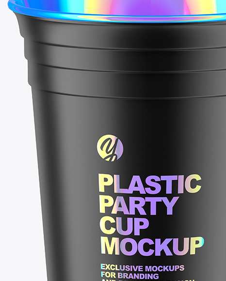 Matte Plastic Party Cup Mockup