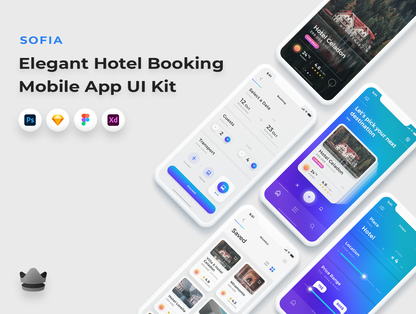 Sofia - Hotel Booking App UI Kit