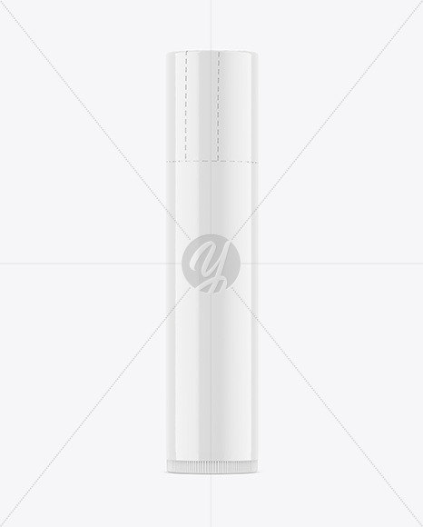 Lip Balm Tube In Glossy Shrink Sleeve Mockup