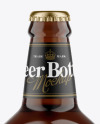 500ml Amber Glass Beer Bottle Mockup