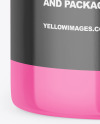 Glossy Sanitizer Bottle with Pump Mockup