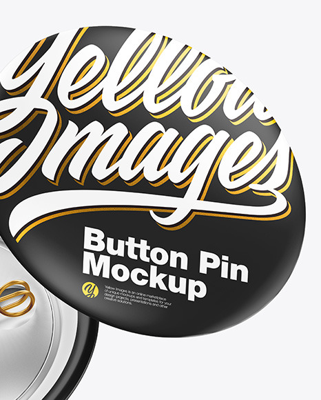 Two Matte Button Pins Mockup