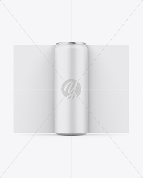 Glossy Metallic Can W/ Matte Finish Mockup