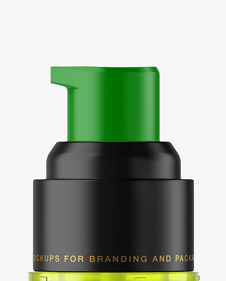 Color Plastic Airless Pump Bottle Mockup Color Plastic Airless Pump Bottle Mockup