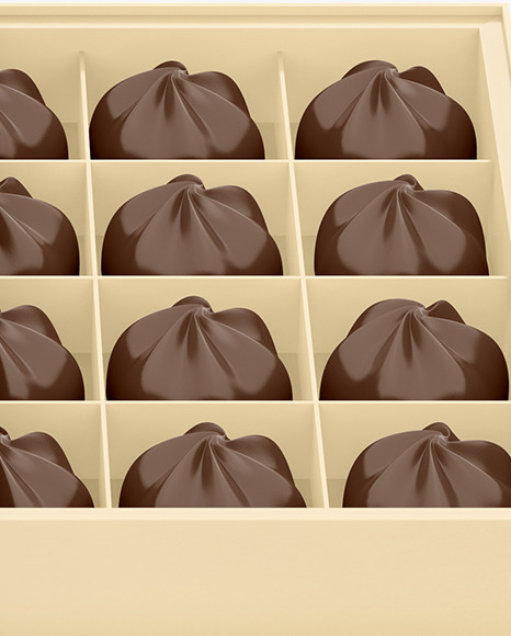 Box of Chocolate Sweets Mockup