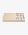 Kraft Paper Box of Chocolate Sweets Mockup