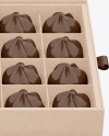Kraft Paper Box of Chocolate Sweets Mockup