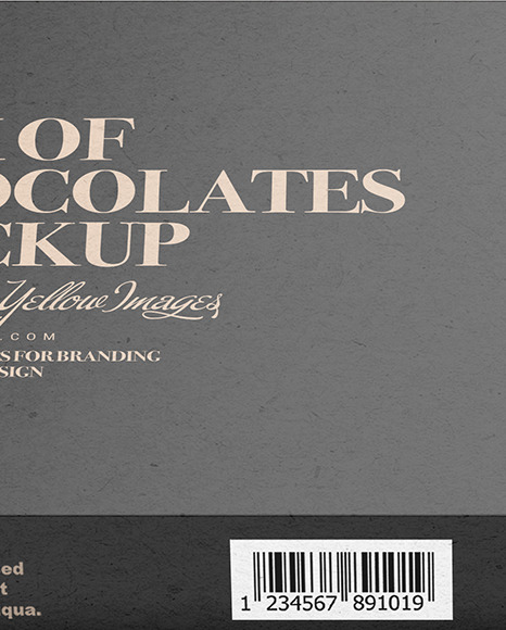 Kraft Paper Box of Chocolate Sweets Mockup