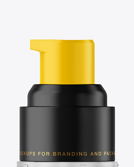 Frosted Airless Pump Bottle Mockup