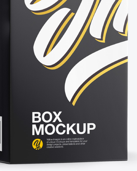 Amber Glass Dropper Bottle w/ Paper Box Mockup