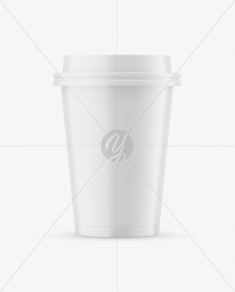 Matte Paper Coffee Cup Mockup