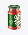 Glass Jar With Chili Sauce Mockup