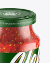 Glass Jar With Chili Sauce Mockup