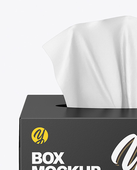 Box With Paper Wipes Mockup