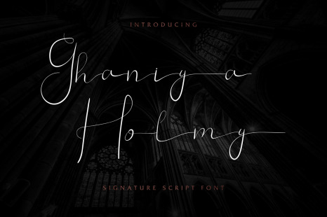 Ghaniya Holmy Calligraphy Font - Summer scripts