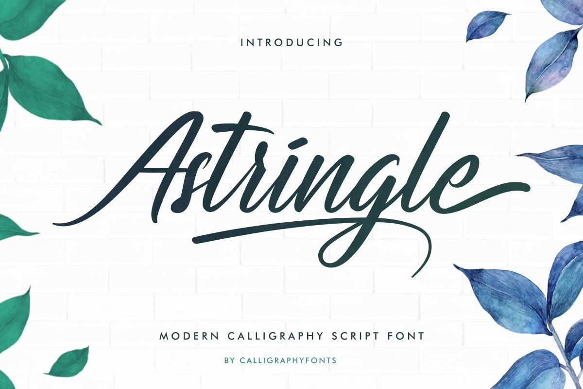 Astringle Calligraphy Font Astringle Calligraphy Font