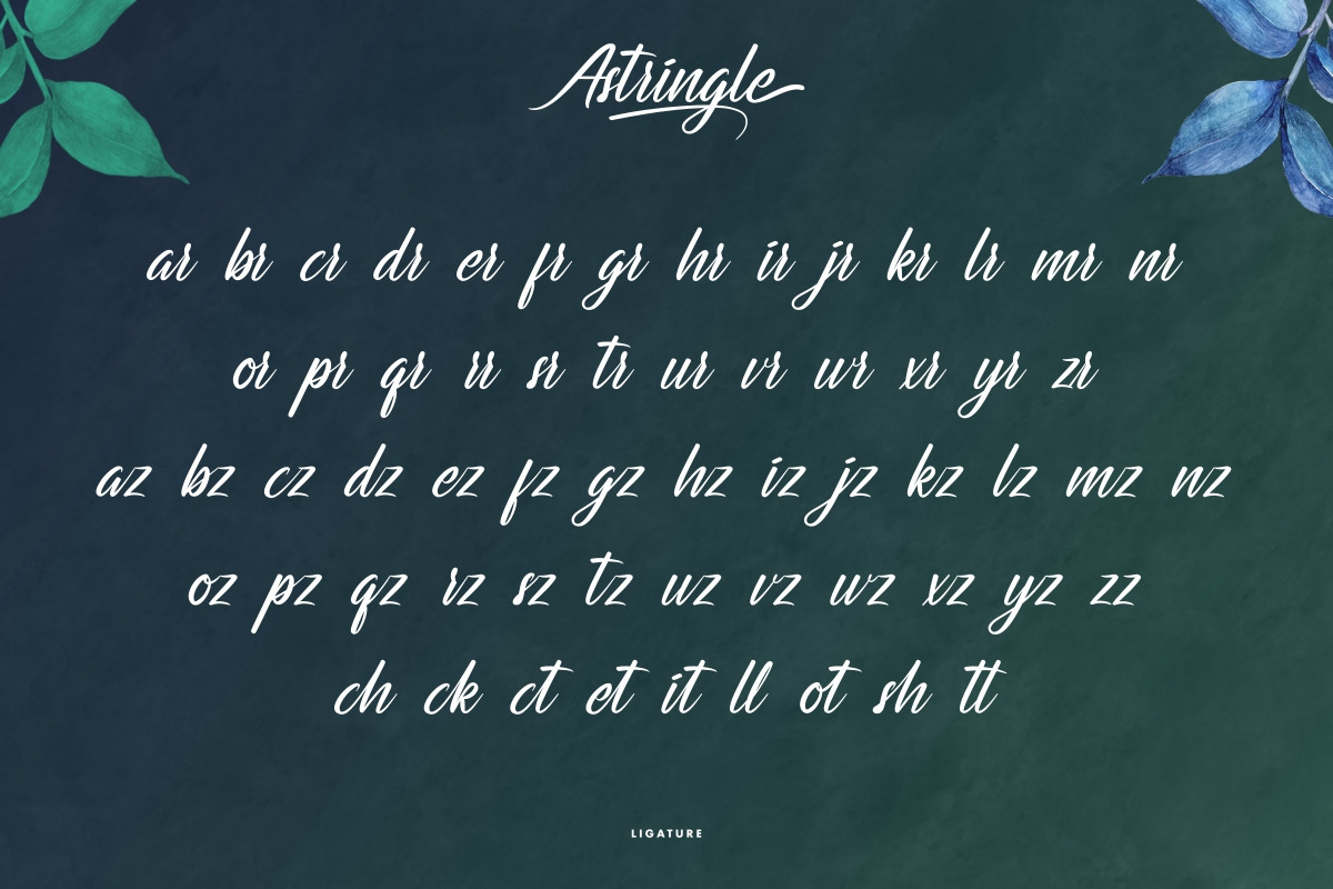 Astringle Calligraphy Font Astringle Calligraphy Font
