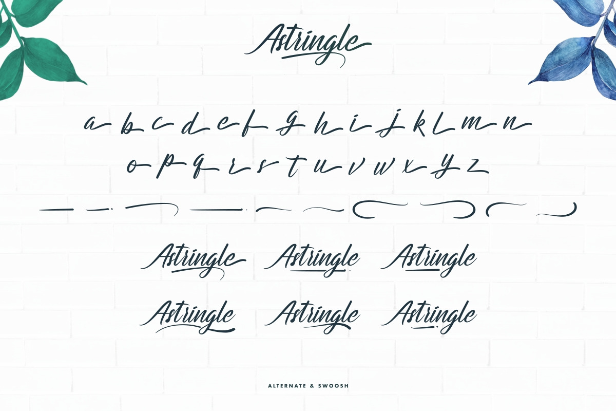 Astringle Calligraphy Font Astringle Calligraphy Font
