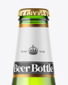 Green Glass Beer Bottle Mockup