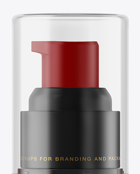 Amber Airless Pump Bottle Mockup Amber Airless Pump Bottle Mockup