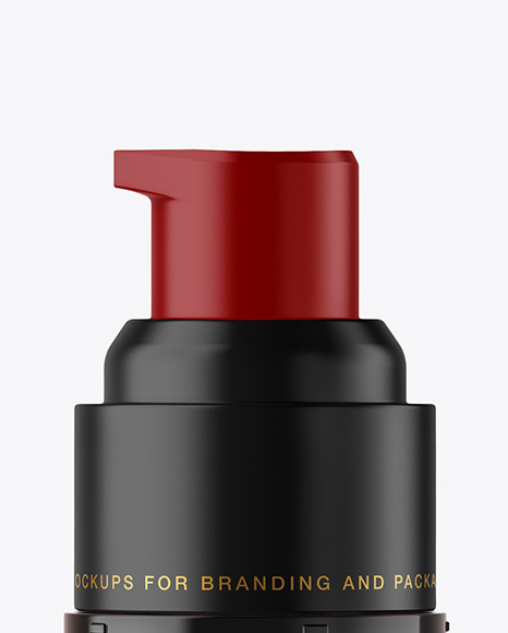 Amber Airless Pump Bottle Mockup Amber Airless Pump Bottle Mockup