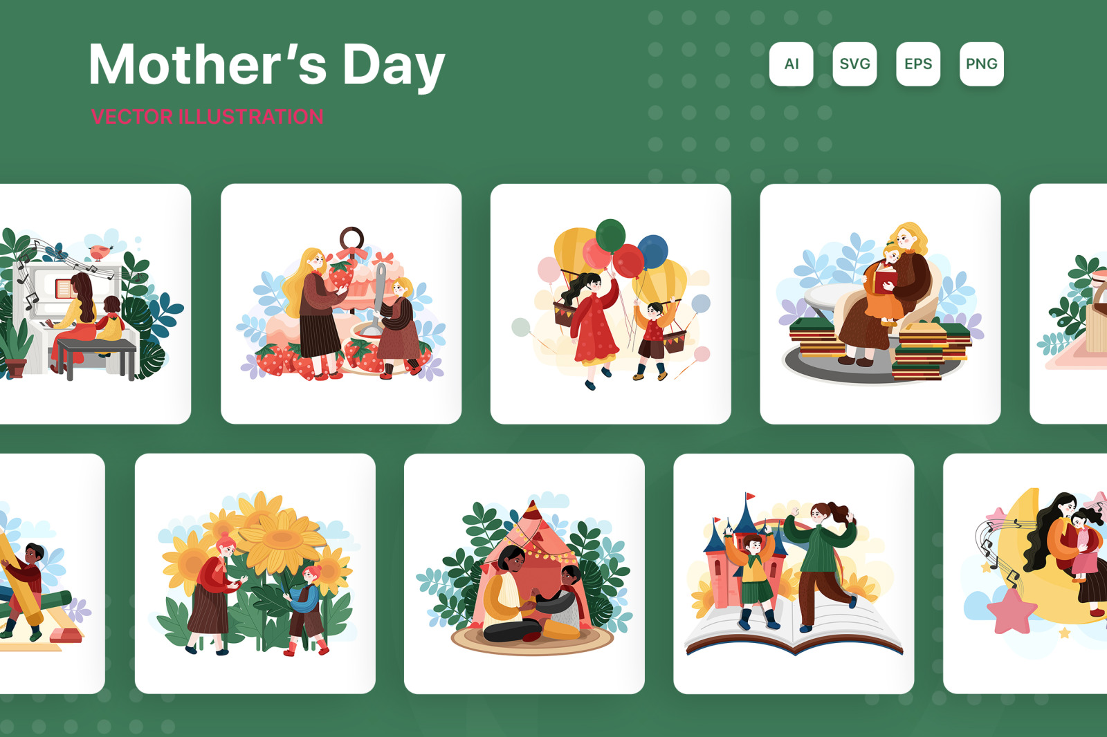 M262_ Mother’s Day Illustration Pack M262_ Mother’s Day Illustration Pack