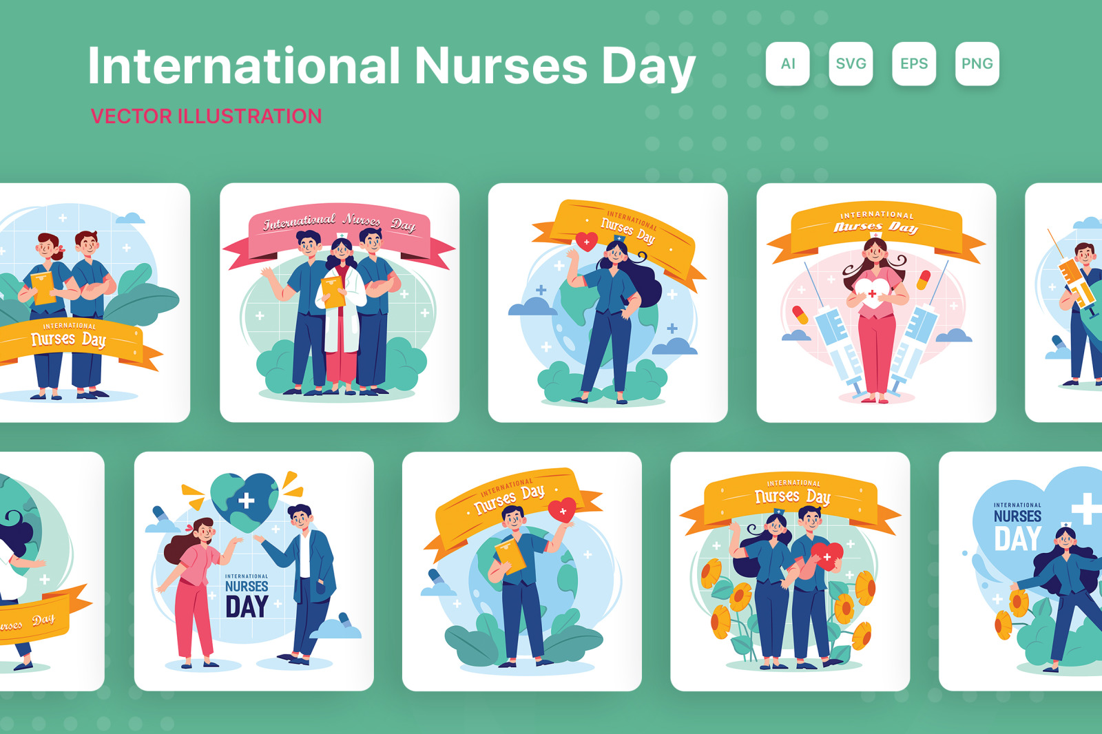 M264_ International Nurses Day Illustrations