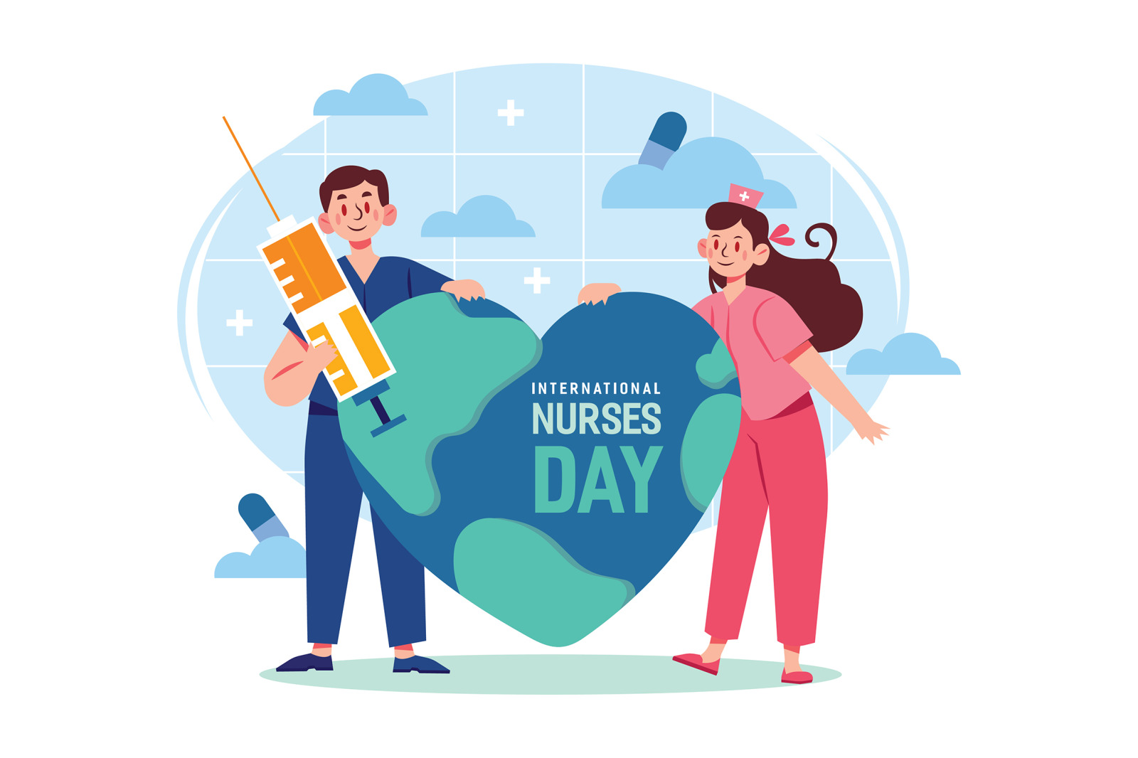 M264_ International Nurses Day Illustrations M264_ International Nurses Day Illustrations