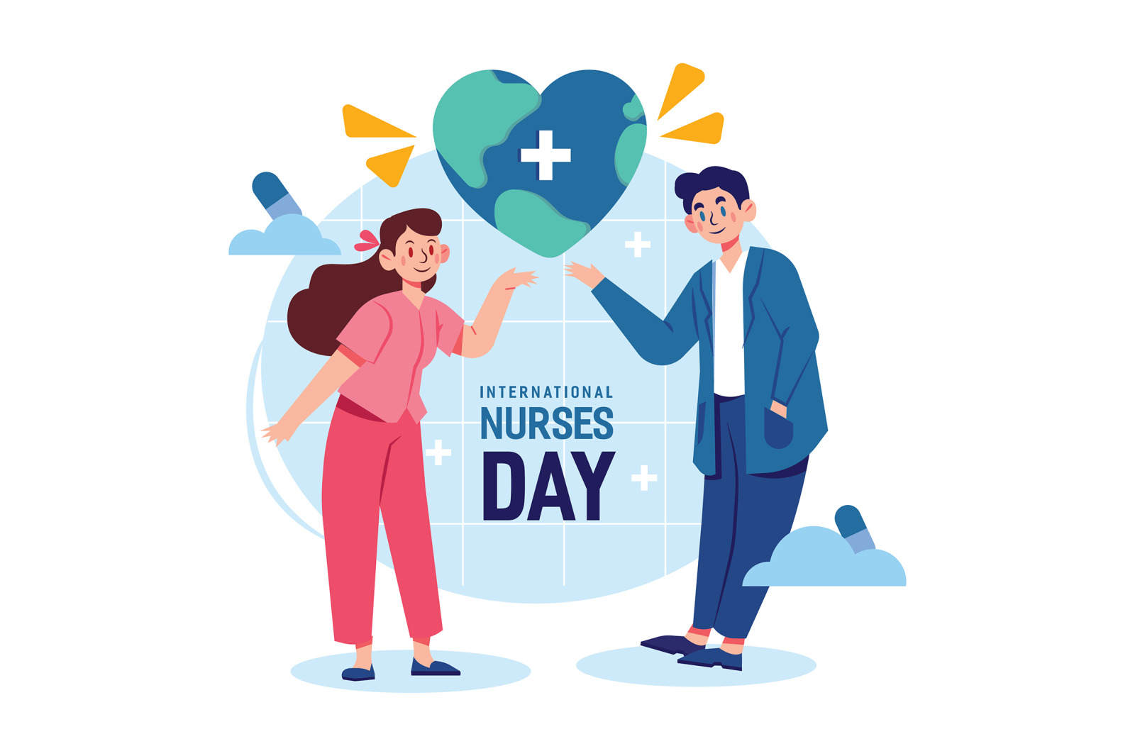 M264_ International Nurses Day Illustrations M264_ International Nurses Day Illustrations